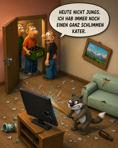 Kater tobt