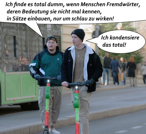 nur um schlau zu wirken